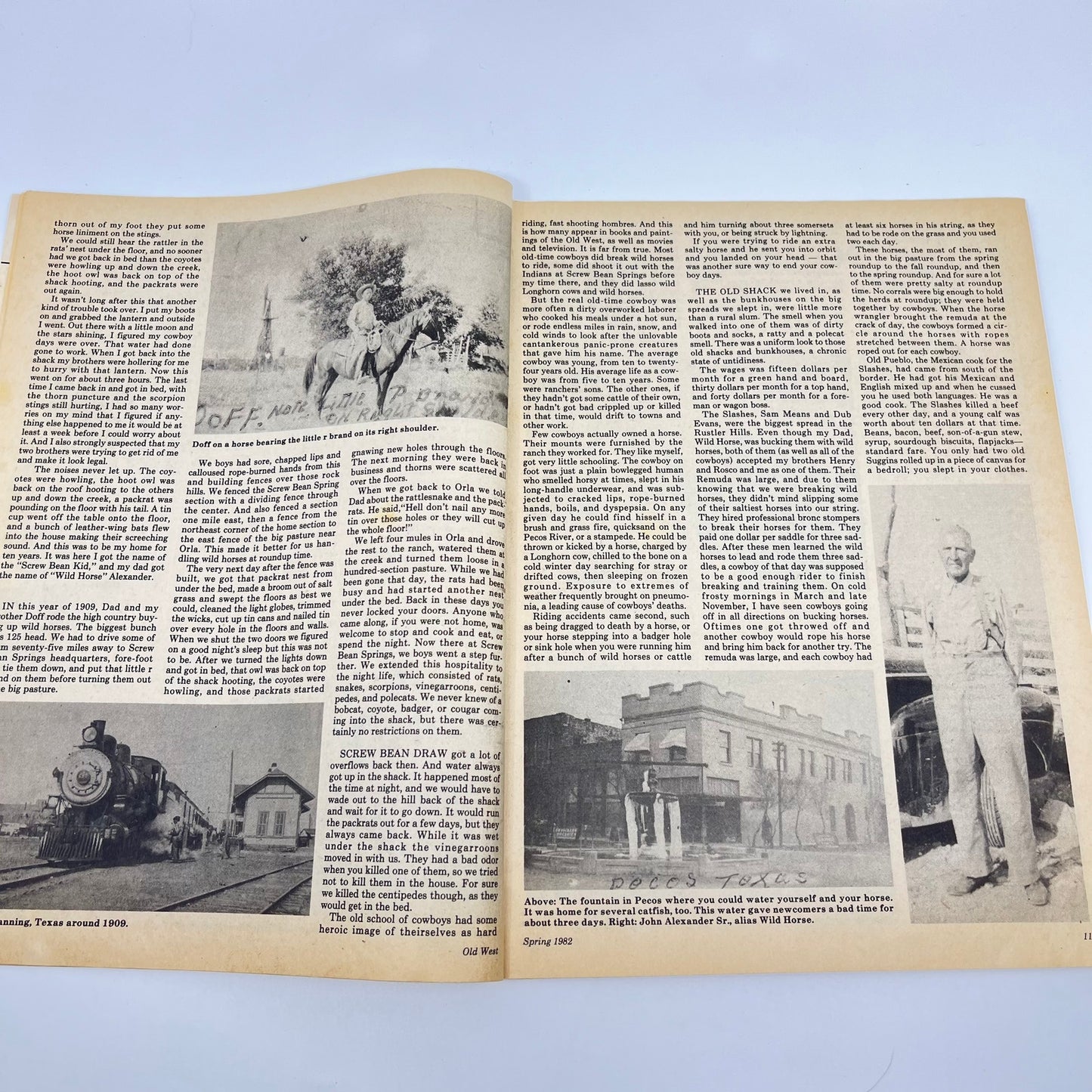 Spring 1982 Old West Magazine Boot Hill In Guthrie Hot Water Hell Rustler L1-3