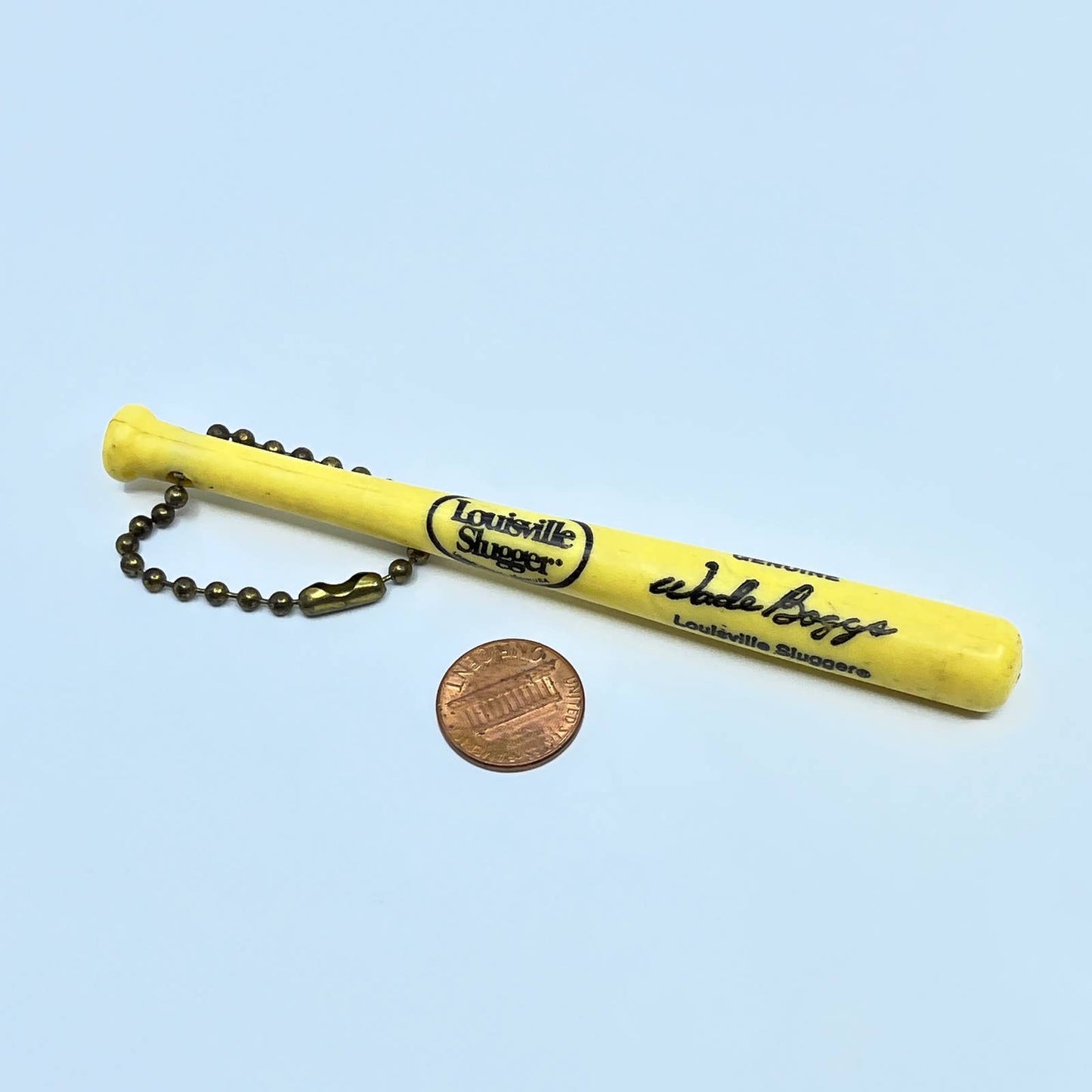 1980s Wade Boggs Louisville Slugger Mini Plastic Baseball Bat Promo Keychain SD5