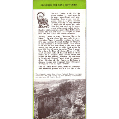 Vtg Eighth Wonder Natural Tunnel & Chasm Gate City VA Travel Brochure TH2-SF2