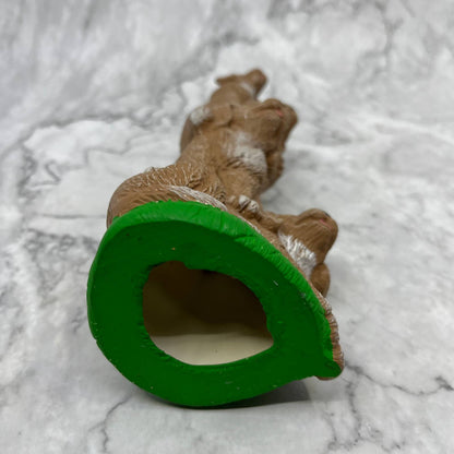 Vintage Ceramic Hand Painted Stack of Dogs Statue 9" TI9