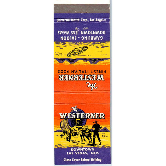 The Westerner Restaurant Las Vegas Nevada Advertising Matchbook Cover SA9-M8