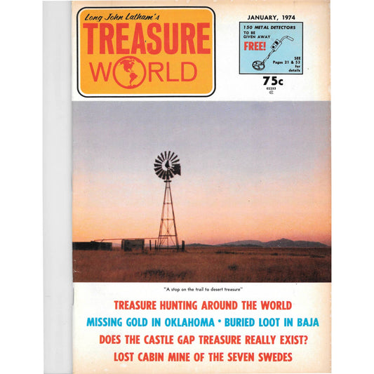 Long John Latham's Treasure World Magazine Mining Metal Detecting Jan 1974 M5