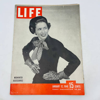 LIFE Magazine January 12, 1948 Midwinter Accessories Jane Cartwright TD5