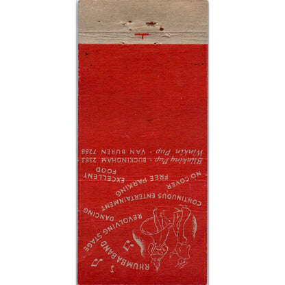 Blinking Pup Tropical Show Bar North Pulaski Advertising Matchbook Cover SA1-M6