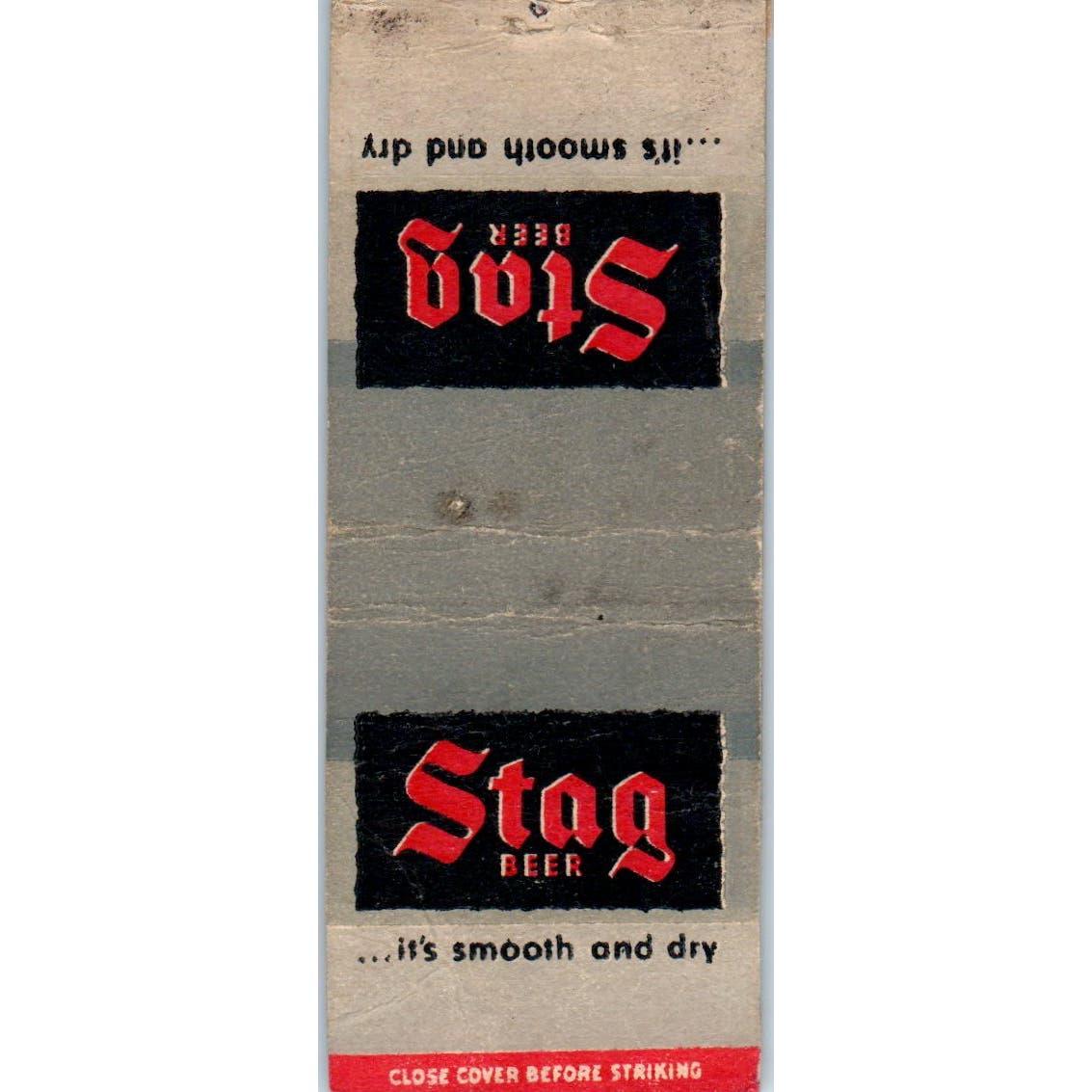 Stag Beer Smooth and Dry Advertising Matchbook Cover SA9-M1