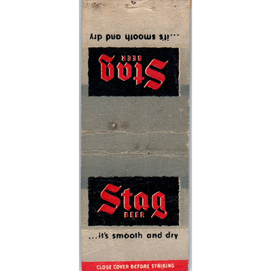 Stag Beer Smooth and Dry Advertising Matchbook Cover MM9-5