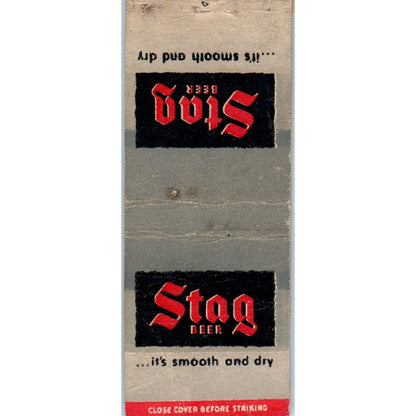 Stag Beer Smooth and Dry Advertising Matchbook Cover MM9-5