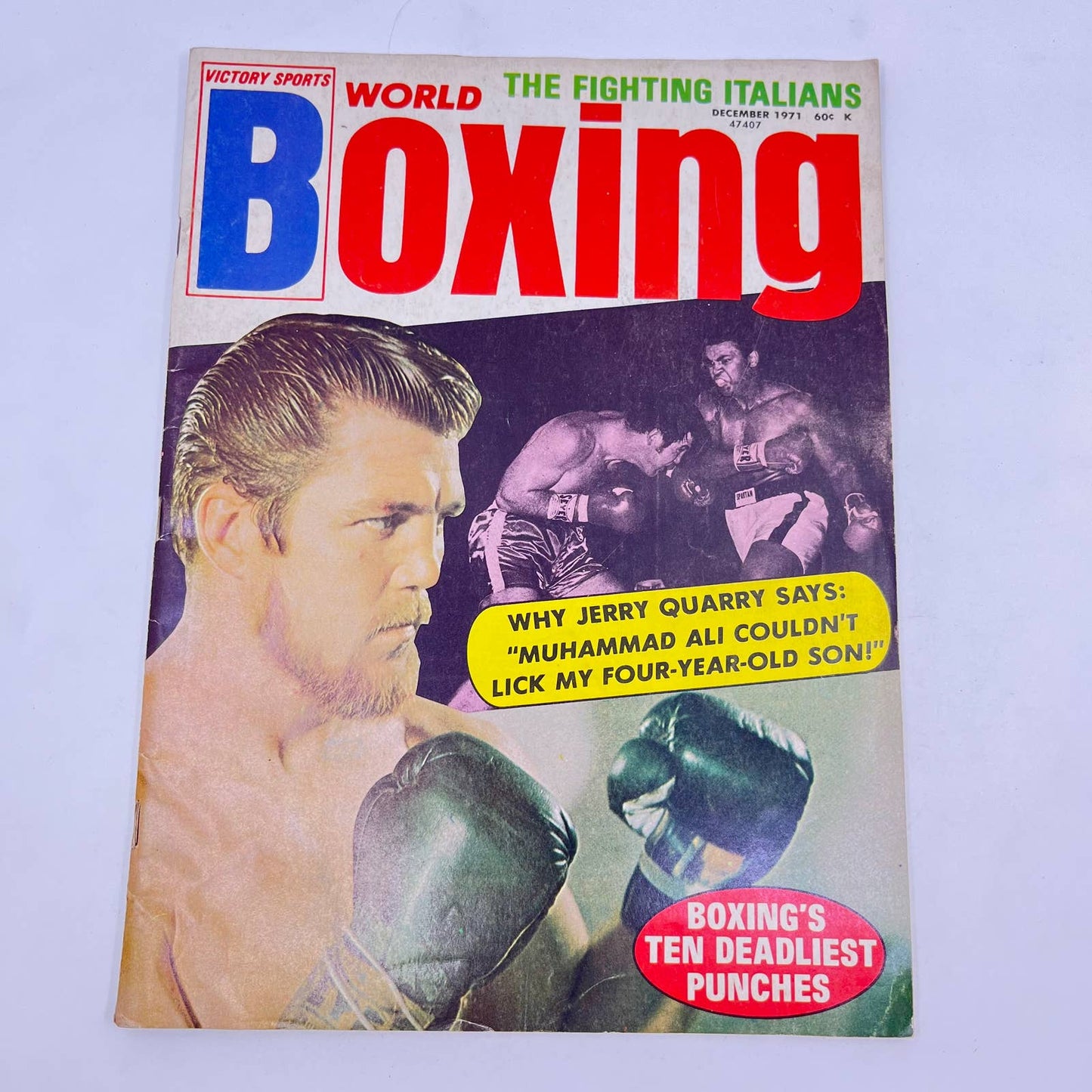 Dec. 1971 World Boxing Magazine Jerry Quarry & Ali on the Cover TF6