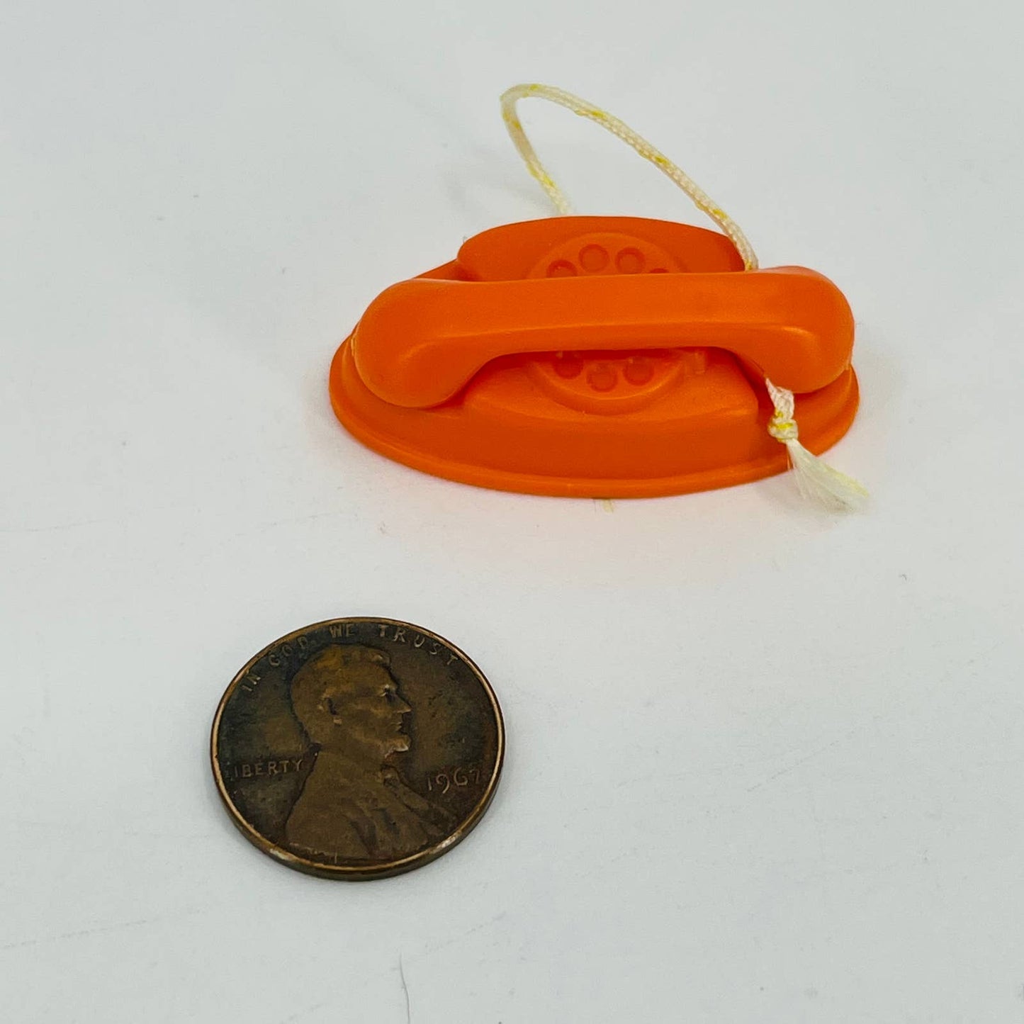 VINTAGE 1960s Mattel Doll Barbie Tammy Orange Rotary Phone SC3