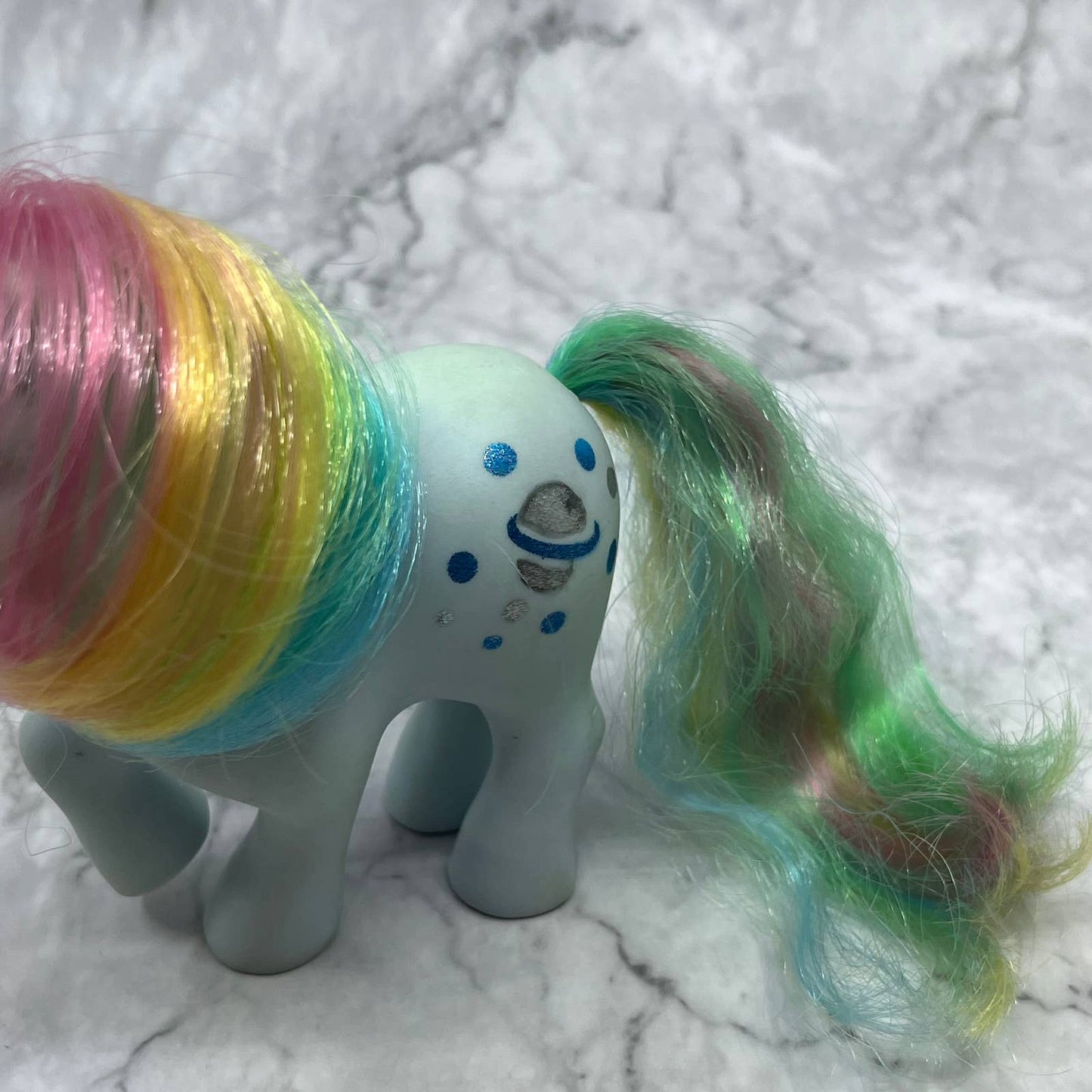 1983 MY LITTLE PONY G1 Moonstone Rainbow Ponies Blue Unicorn MLP TE2