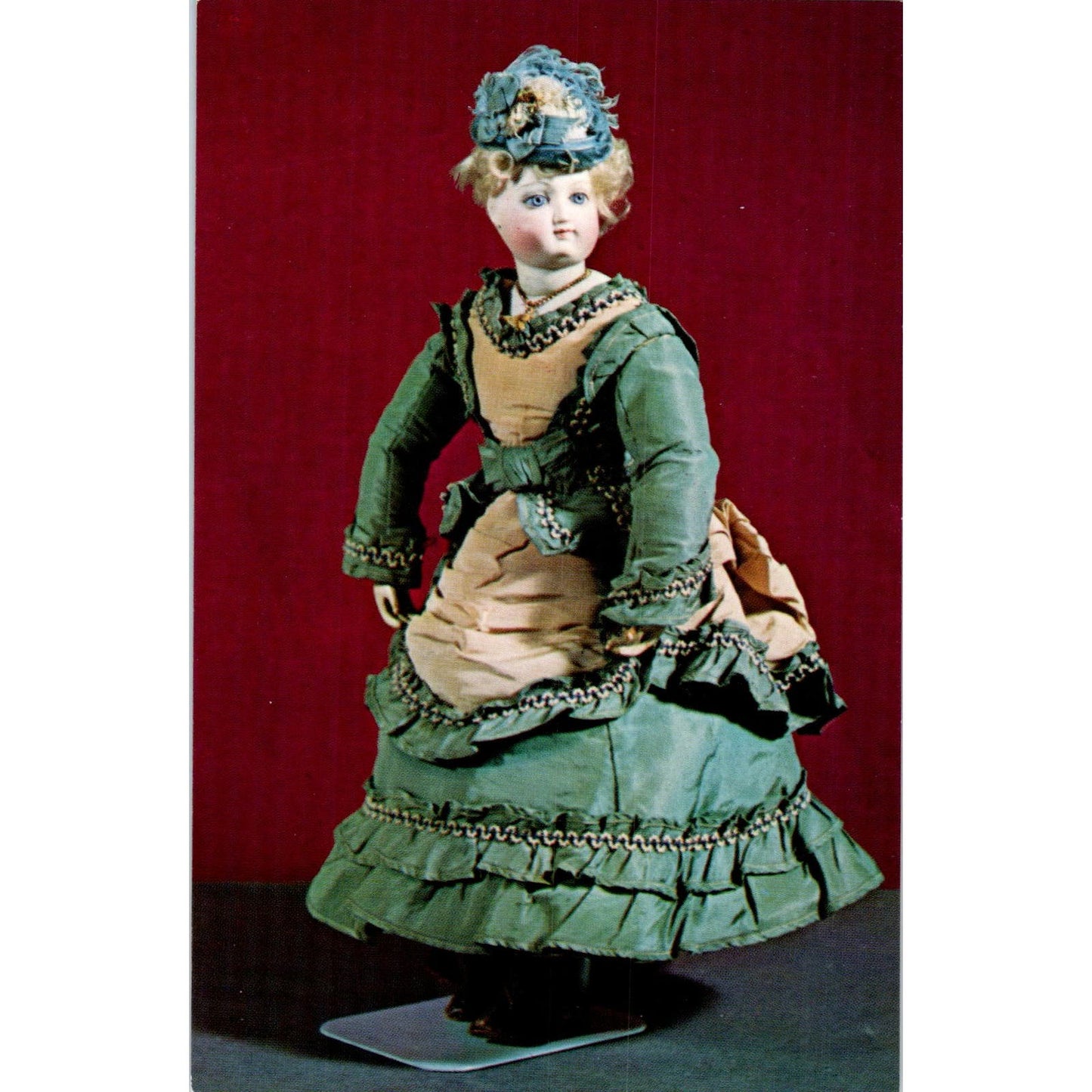 Josephine Bisque Doll Essex Institute Salem MA Original Postcard PB9