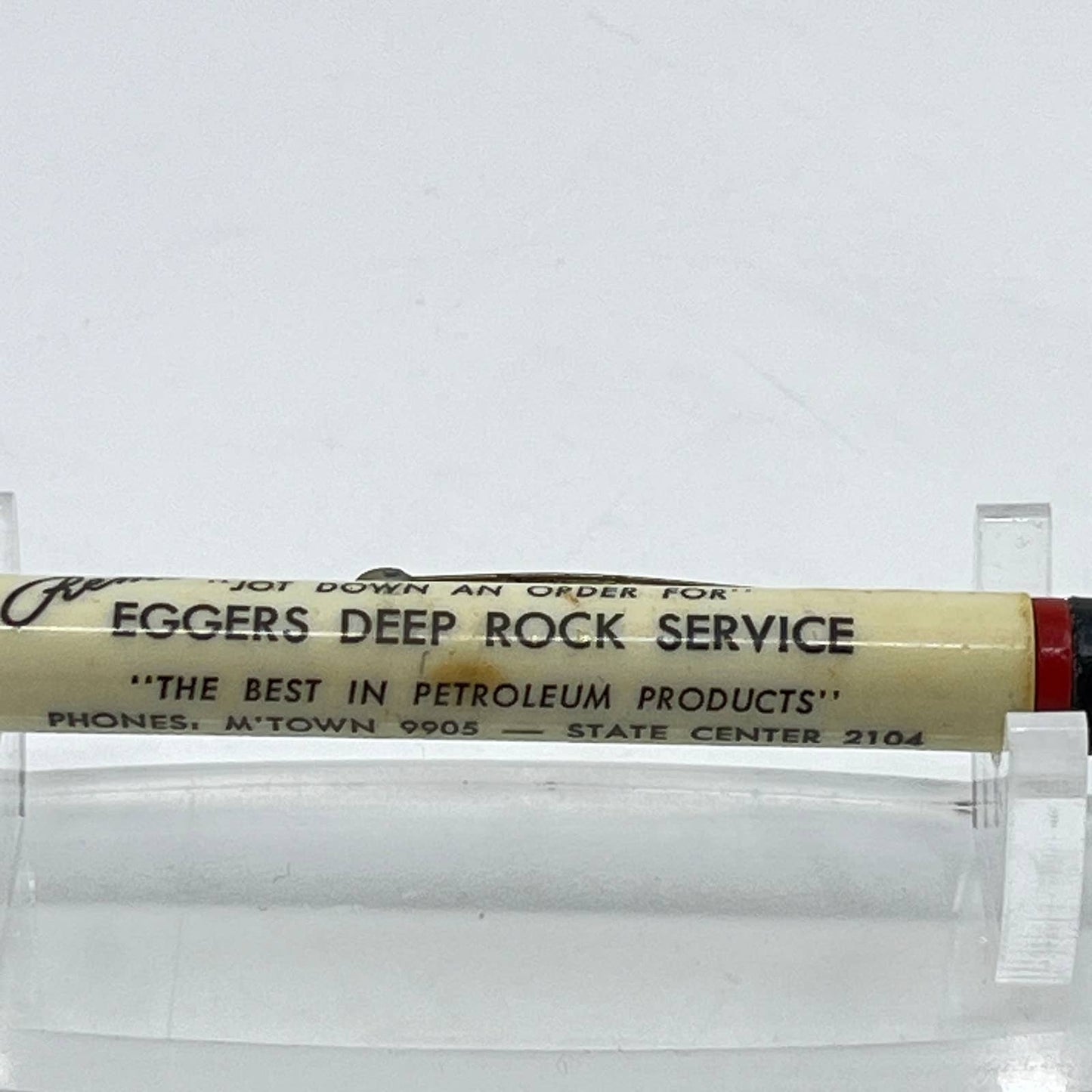 Vintage Mechanical Pencil Eggers Deep Rock Service State Center Iowa SD7