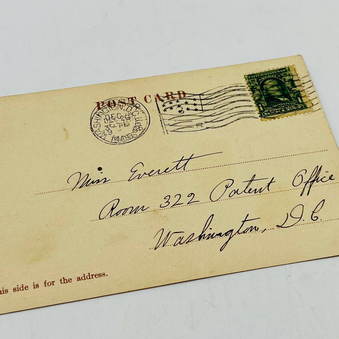 1906 Post Card Office Phillips Academy Andover Mass PA8