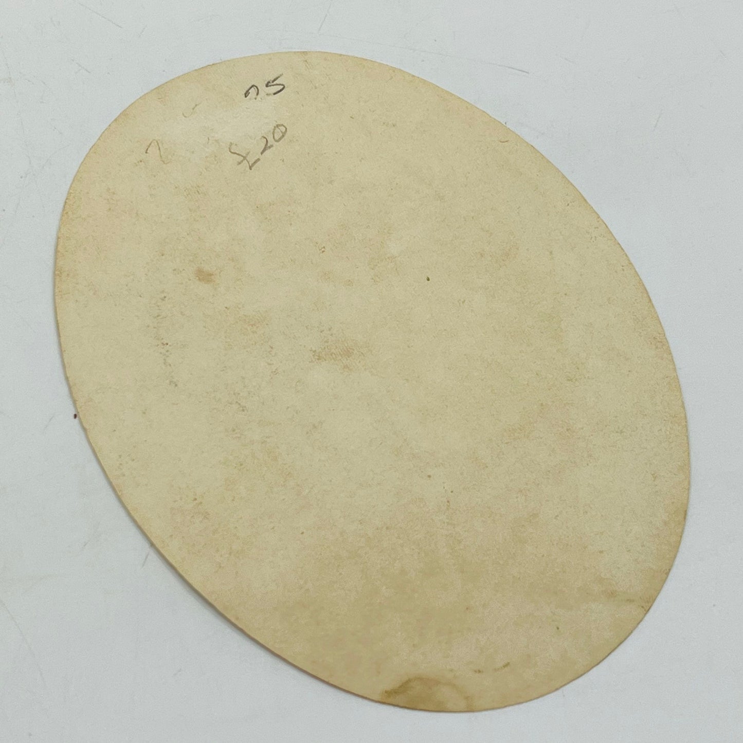 1880s Victorian Oval Card Chasseur Hunter Colonial Couple Dog 4.5” SAH9-H7