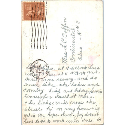 Fishing - Nice Catch, Manistique Michigan Original Postcard P2-7