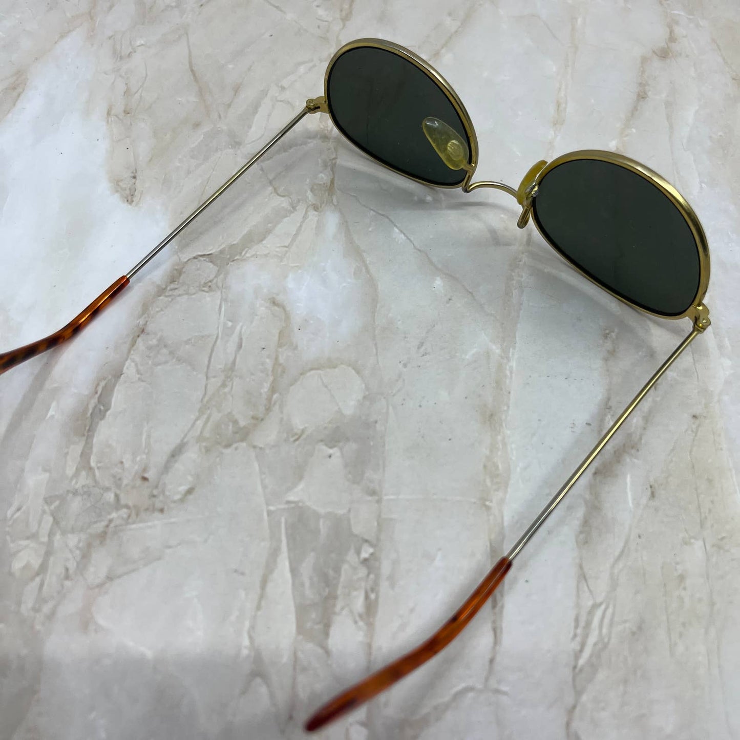 Retro Round Gold Tone Tortoise Shell Sunglasses Eyeglasses Frames TJ1-G3-4