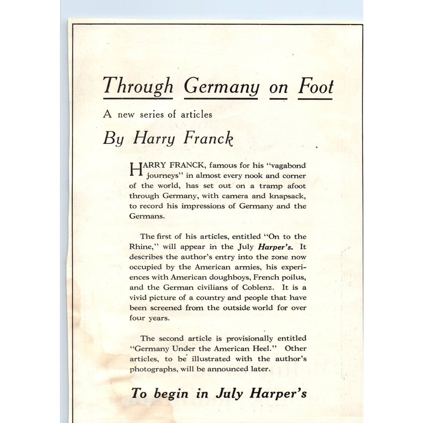 c1920 Harper's Magazine Ad - Mellin's Food Method of Milk Modification EA3