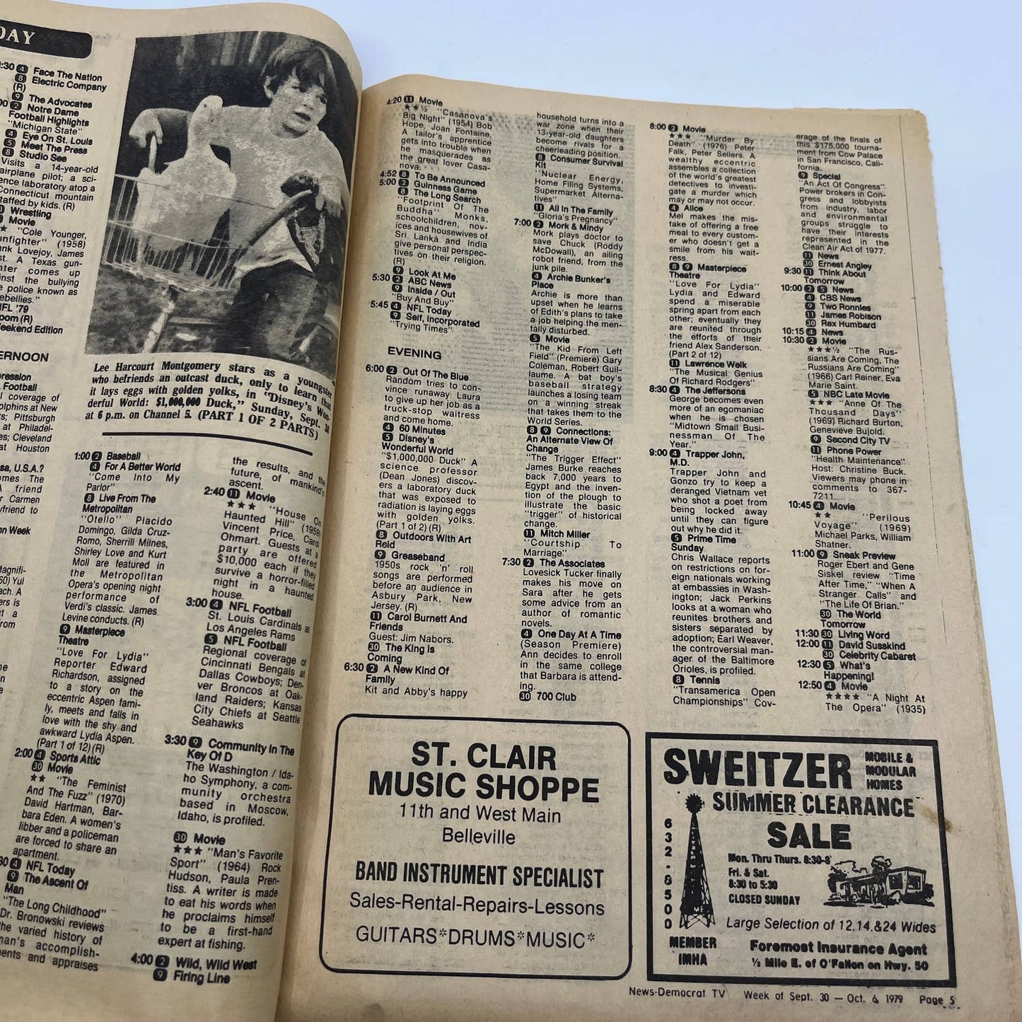 1979 Sep 30 Bellville IL News-Democrat TV Listings The Lazarus Syndrome TG6