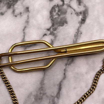 Vintage 12k Gold Fill Masonic Shriner Campus Tie Clip Bar Clasp SA2