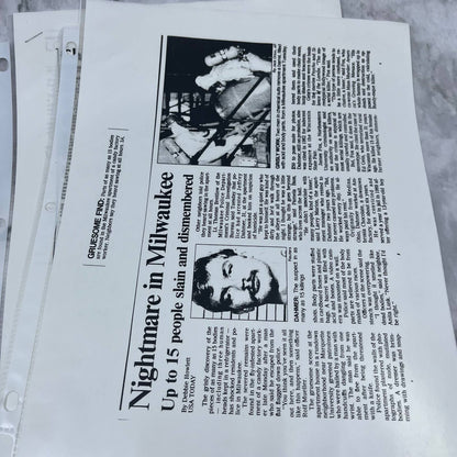 Vintage Jeffrey Dahmer Ephemera Collection FL5