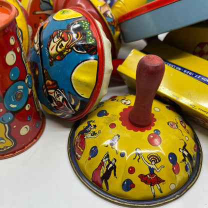 1920s HUGE LOT of 36 Noisemaker Clown Circus Litho Tin Kirchhof US Metal TH9