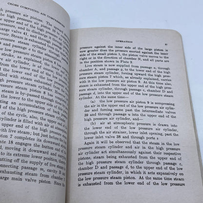 1943 Westinghouse Cross Compound Steam Driven Air Compressors No. 5026 Book TG6