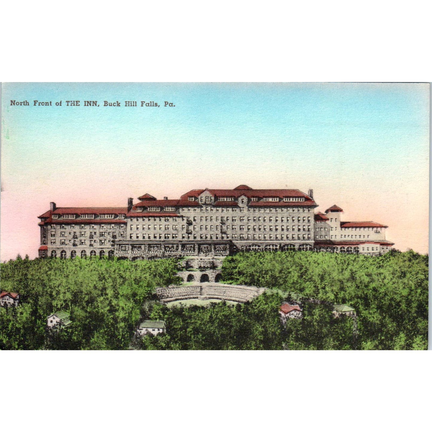 Vintage Postcard North Front of the Inn Buck Hill Falls PA TD8-P2