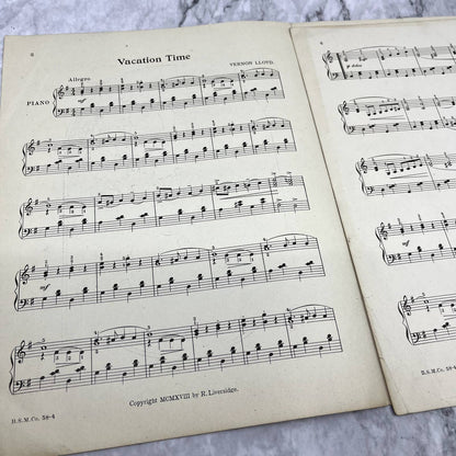 Vacation Time Vernon Lloyd 1918 Sheet Music TK2-SM2