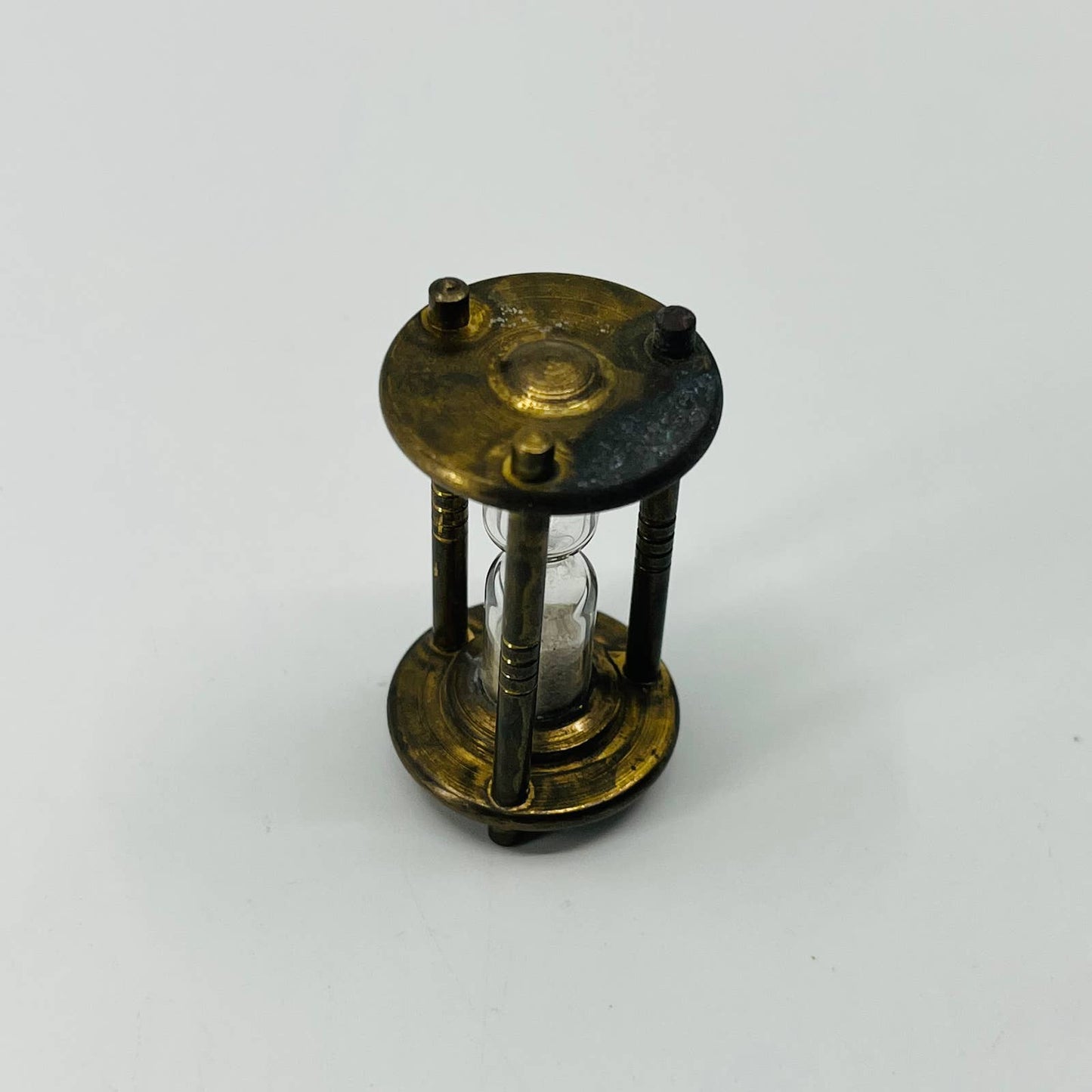 Antique Miniature Brass Sand Timer Toy Dollhouse SB4