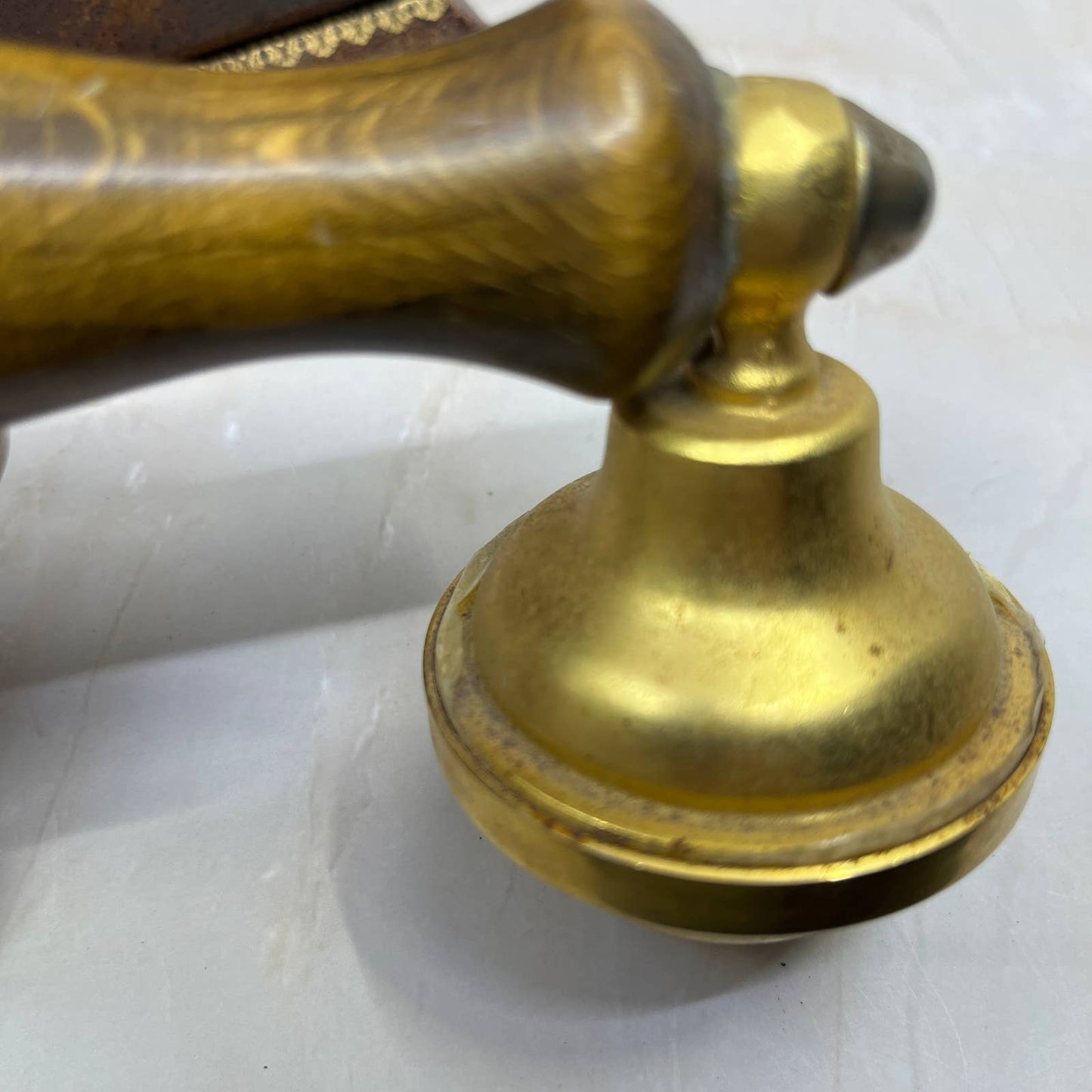 Vintage Italian Leather Wrapped Telephone Shape Decanter Bottle TC5