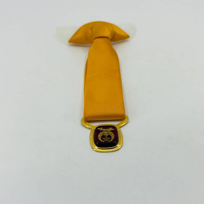 Vintage Red Medallion And Yellow Masonic Freemason Shriner Clip On Tie SA5