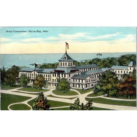 Hotel Commodore Put-In-Bay Ohio Original Postcard TK1-20