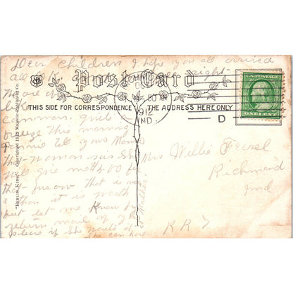 1912 Dutch Cartoon Sailboat Riding Original Postcard TK1-24