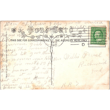 1912 Dutch Cartoon Sailboat Riding Original Postcard P1-13