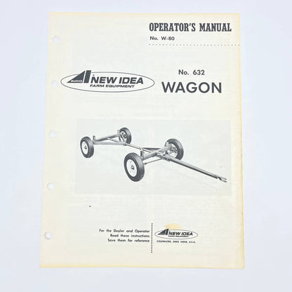 Original 1965 New Idea Operator's Manual W-79 No. 631 Wagon TB9