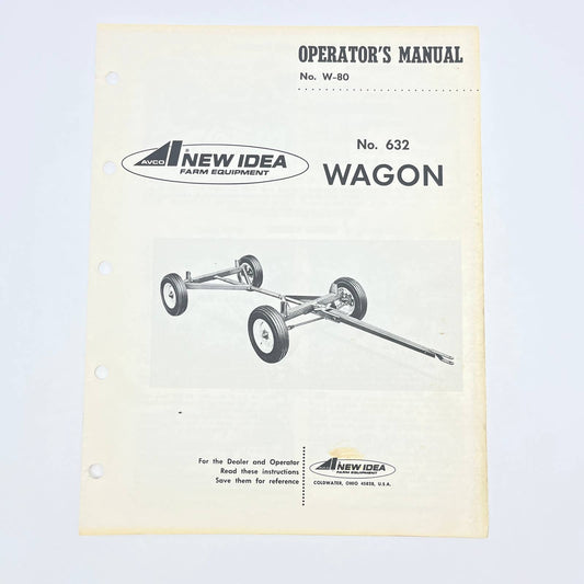 Original 1965 New Idea Operator's Manual W-79 No. 631 Wagon TB9