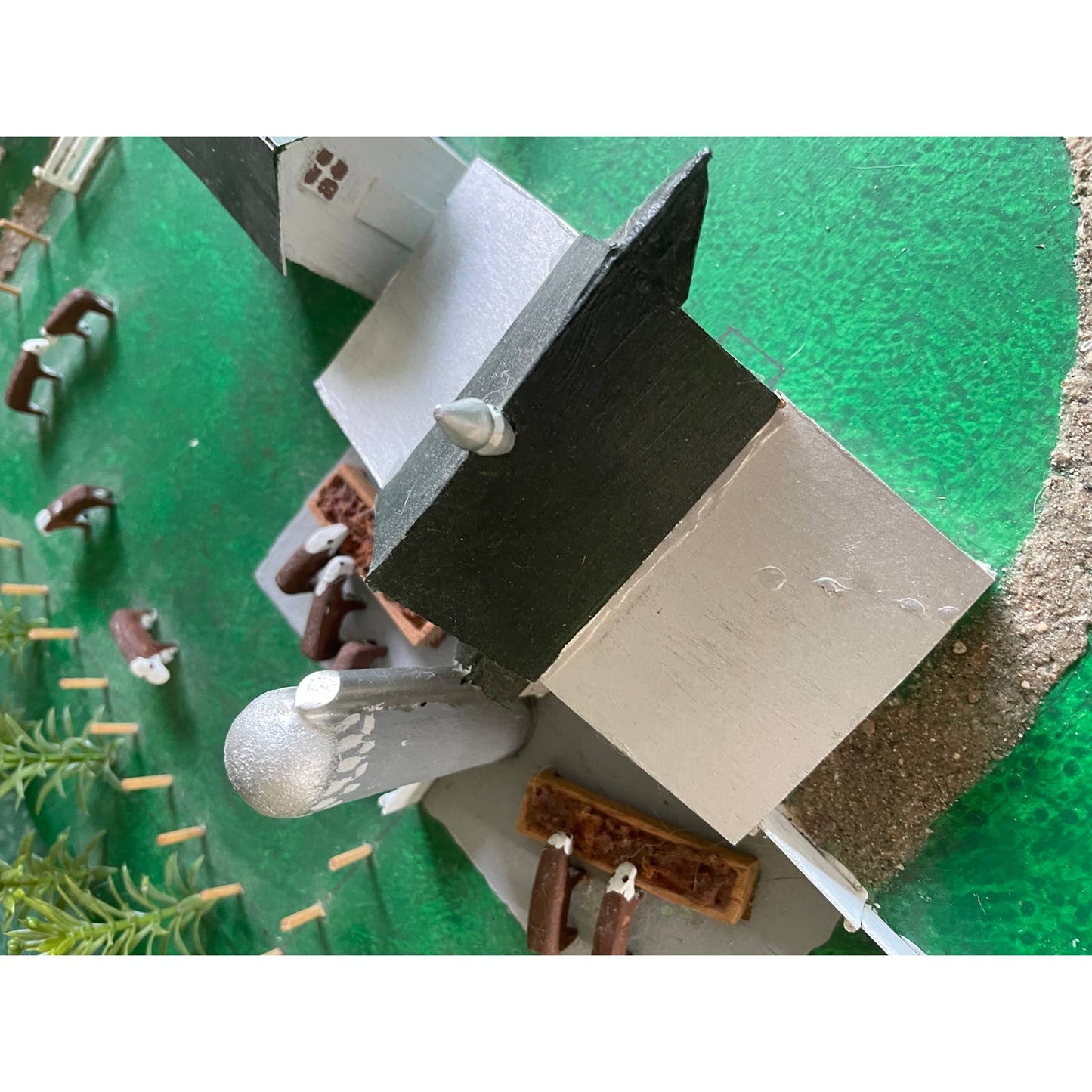 HUGE Vintage Handmade Farmstead Working Farm Miniature Scale Diorama