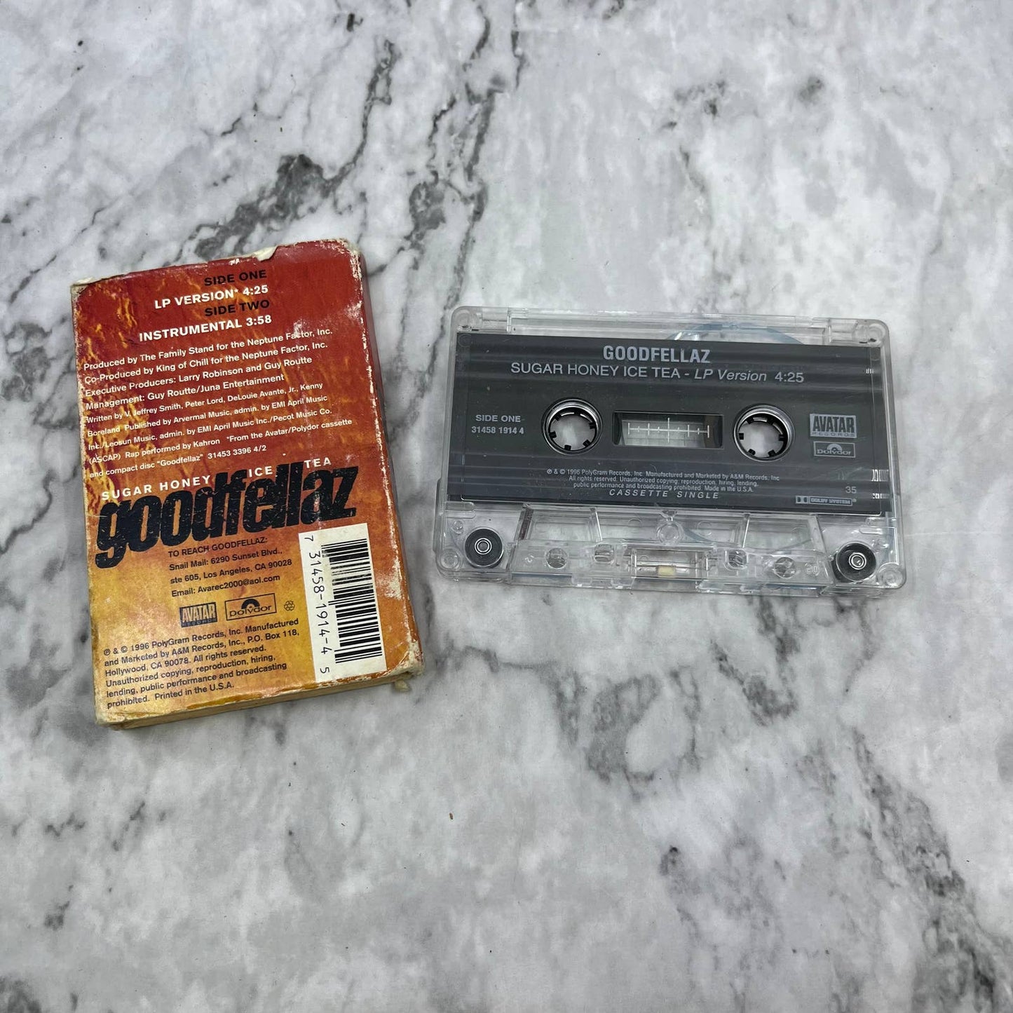 Goodfellaz ‎– Sugar Honey Ice Tea Cassette Tape Single TJ4