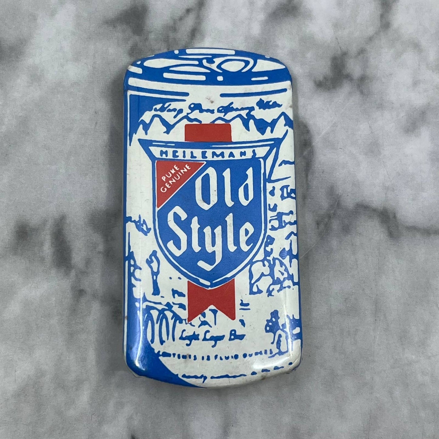 Vintage Heileman’s Old Style Lager Beer La Crosse WI Pinback Button Pin SF1