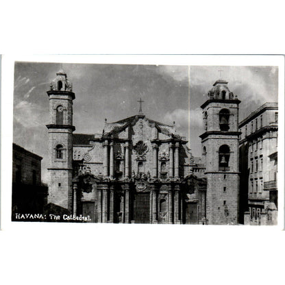 Cathedral RPPC Havana Cuba Original Postcard TK1-P16