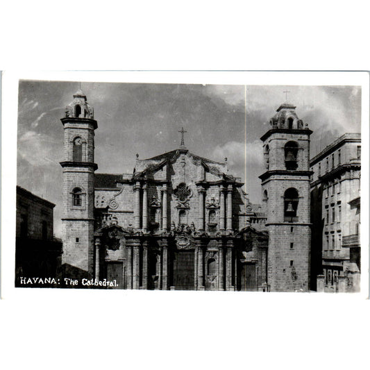 Cathedral RPPC Havana Cuba Original Postcard TK1-P16