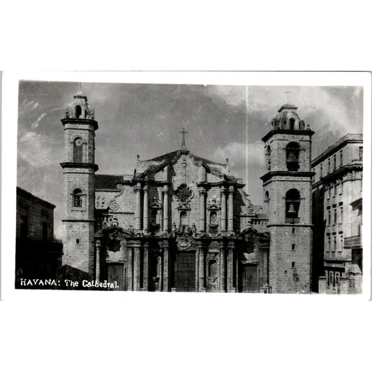 Cathedral RPPC Havana Cuba Original Postcard P3-1