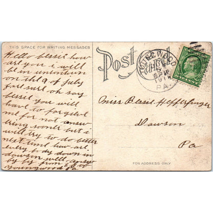 1911 Postcard Knob and Dunbar Camp on the Right Jummonville PA TD9-P1