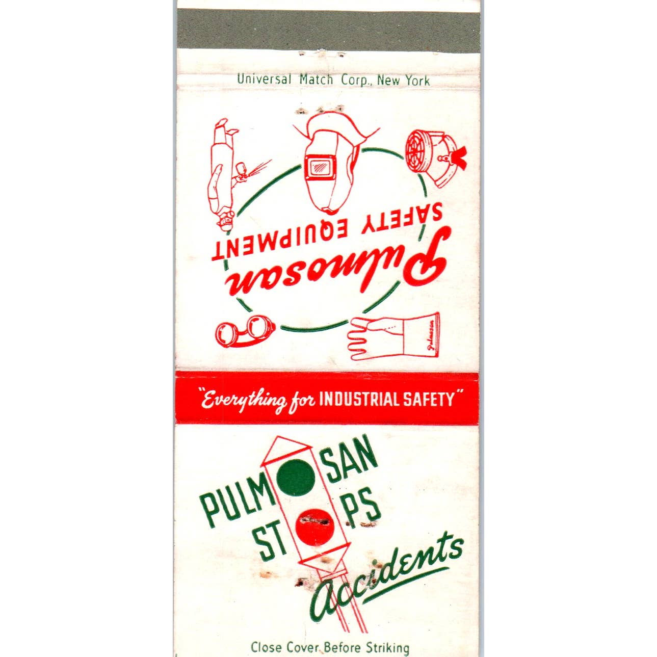 Pulmosan Safety Equipment Advertising Matchbook Cover SA1-M10