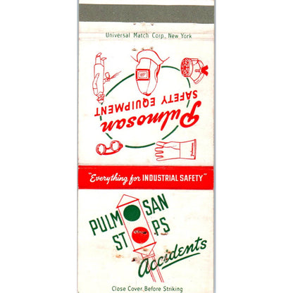 Pulmosan Safety Equipment Advertising Matchbook Cover SA1-M10