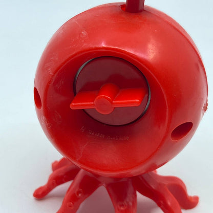 1980s Wind Up Red Octopus & Baby Walker Toy Tested WORKS 4" TH7