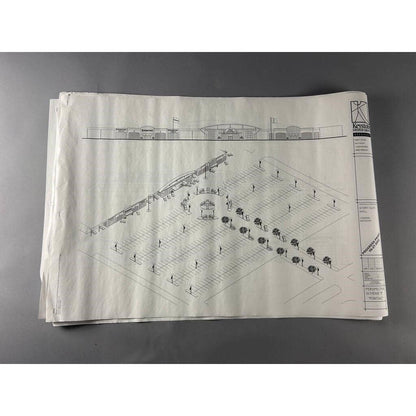 Vintage Set of Plans Blueprints for the Story Auto Mall in Lansing Michigan  RU1