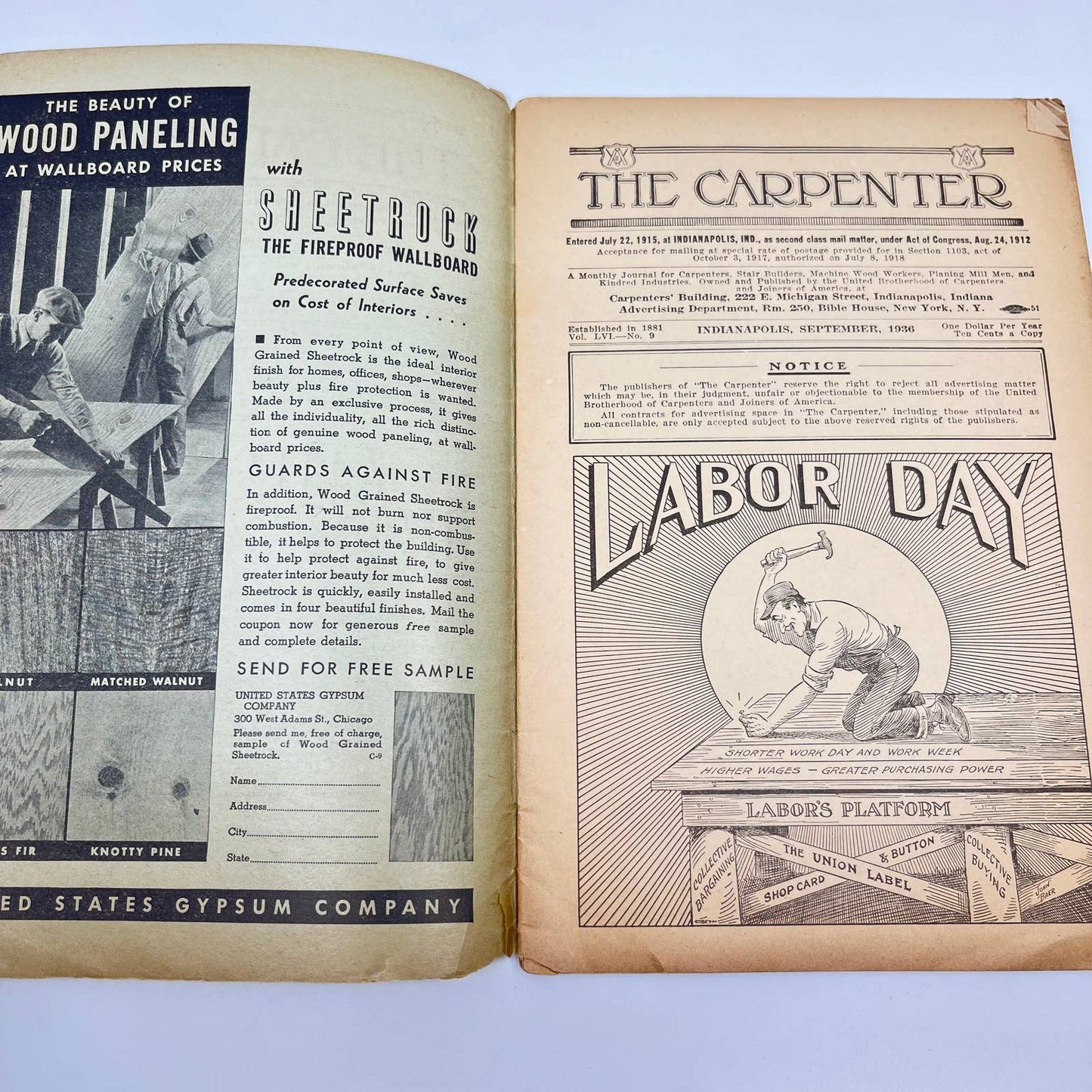 1936 September The Carpenter Magazine Vol. LVI No. 9 TF2