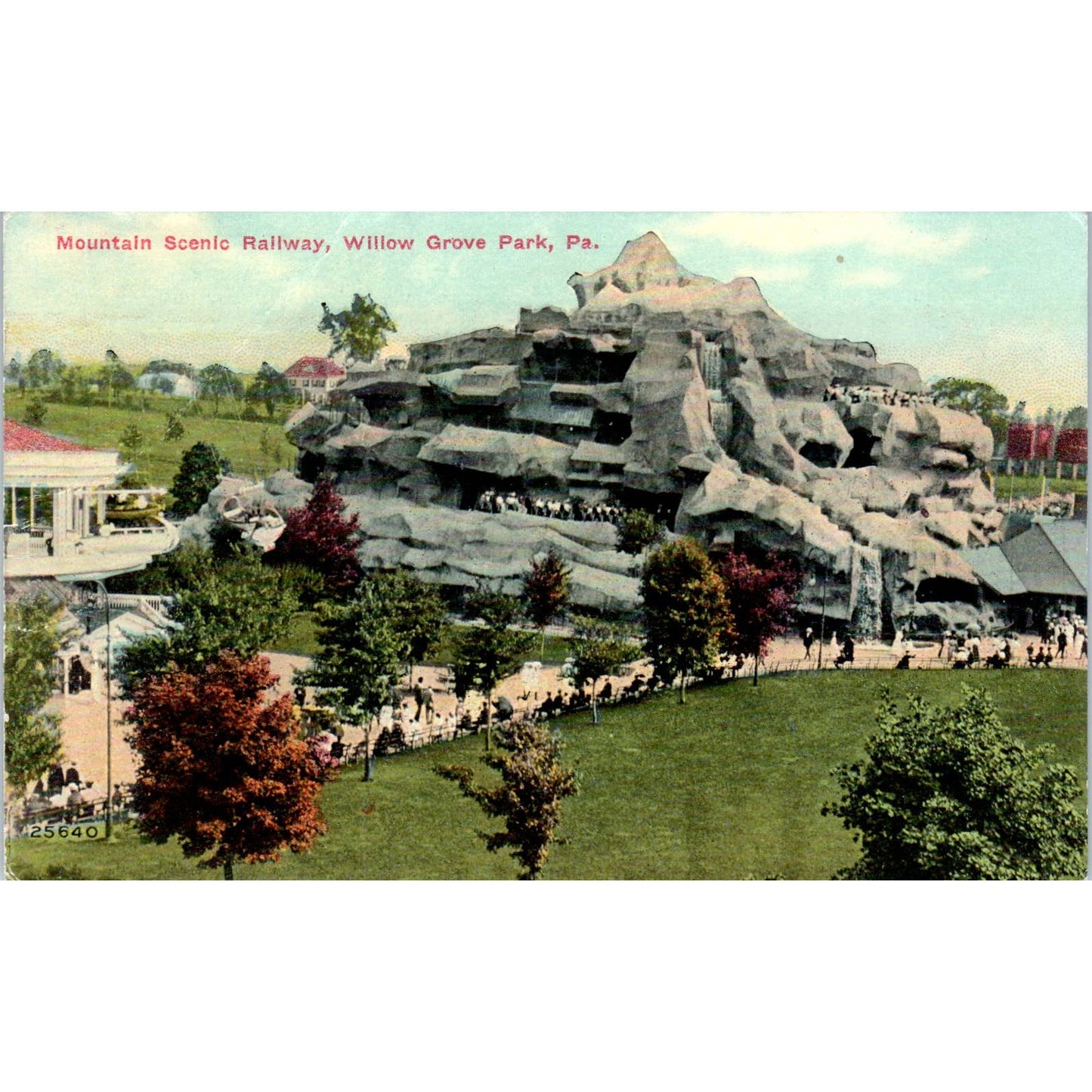 Willow Grove Park Mountain Scenic Railway 1911 - Original Postcard TJ9-P1