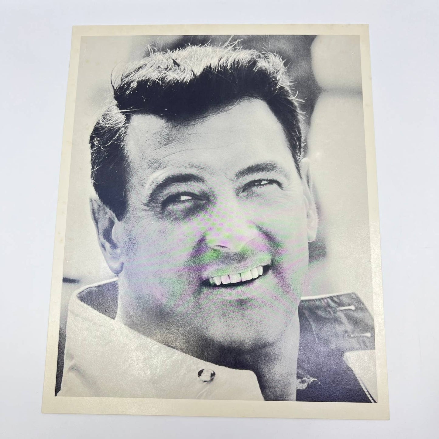 Vintage Rock Hudson Head Shot Portrait Black & White 8x10 AB4-19